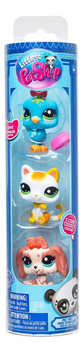 New Littlest Pet Shop Tubo Con 3 Mini Mascotas 00550 1