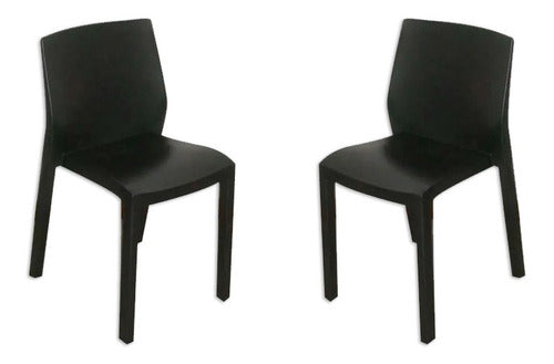 Mascardi Set of 2 Paris Chairs in Black 0