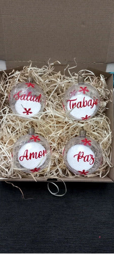 Personalized Christmas Baubles Set 4