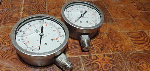 Manometro Nuova Fima 11kg/cm2 - 160psi Inox Total 1/2 5