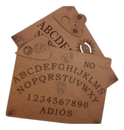 Tabla O Tablero Ouija En Mdf Y Barnizado Con Puntero 39x28 3