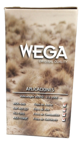 Wega Volkswagen Vento 2.5 2006 Filter Kit 1