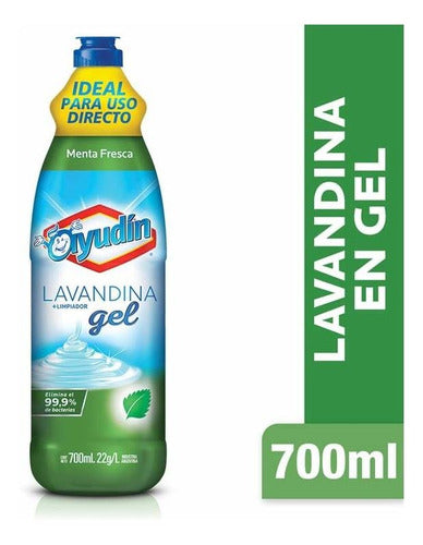 Ayudín Pack X 12 Unid. Lavandina Gel Menta 700 Ml 0