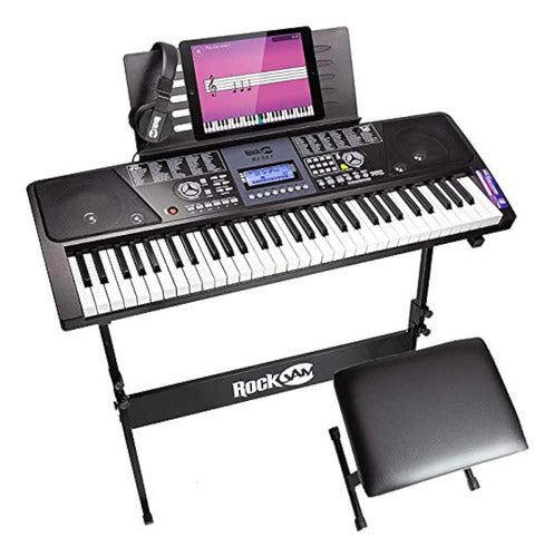 RockJam Electronic Keyboard 61 Keys Superkit 0