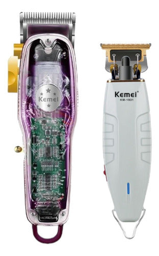 Combo Kemei 2706 + Professional Kemei Hair Trimmer 0