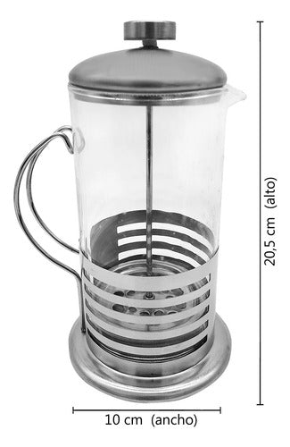 Compra Web French Press Coffee Maker, 600 ml, Stainless Steel - 12578 3