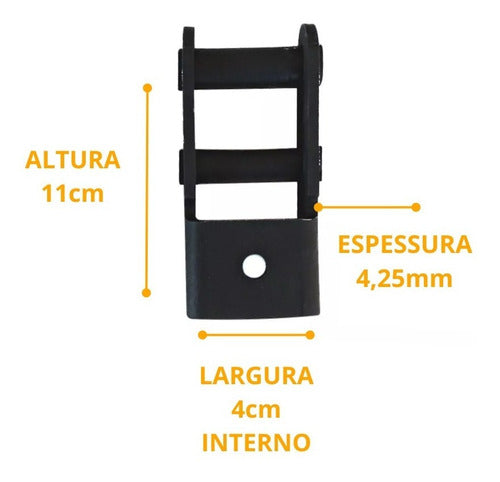 02 Conjunto Dobradiça + Engate G Para Carroceria Truck Aço 1