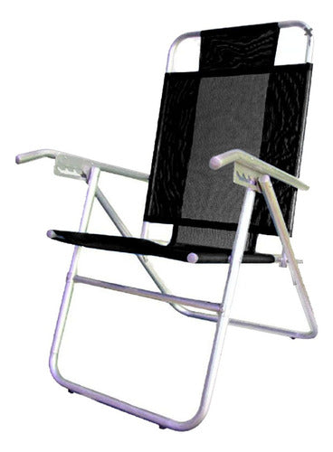 Aluminum Beach Chair 5 Positions Folding Camping Garden Chair 16