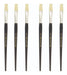 6 Flat White Bristle Brushes Nº16 S 577 Acrylic Painting 0