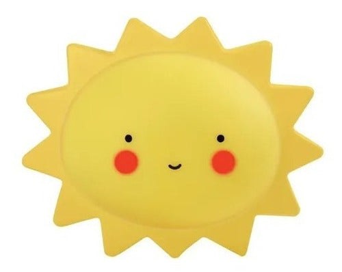 Children's LED Sun Shaped Yellow Night Light Lamp 0