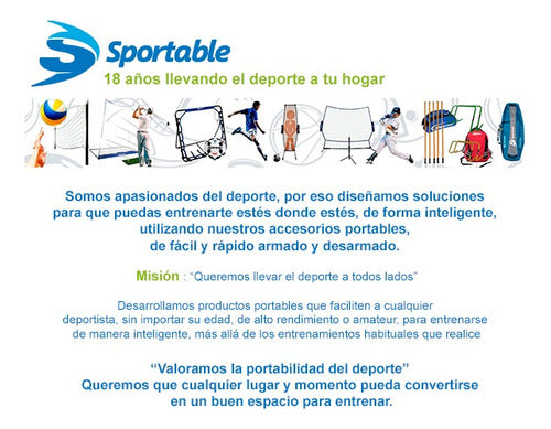 Sportable Juego Fútbol Tenis 3 Mts De PVC Cancha 8x3 Mts 6