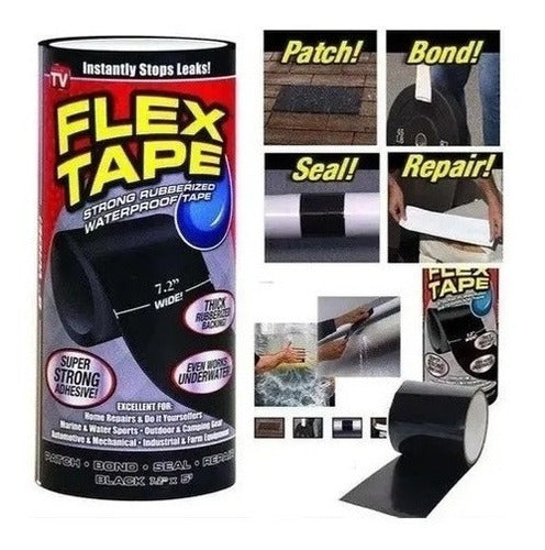 Flestape Waterproof Multi-Purpose Adhesive Tape Black Flex Tap 0