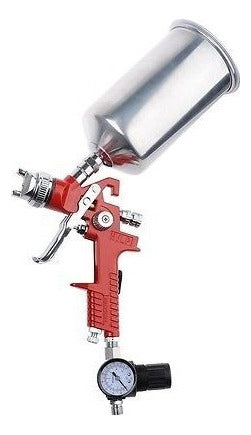 Generic 1.4mm HVLP Gravity Spray Gun with Air Regulator for Auto Painting 1