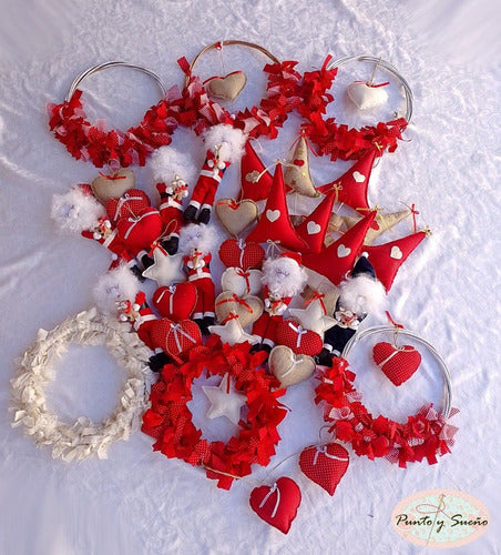 Fabric Garland with Hearts and Stars 2