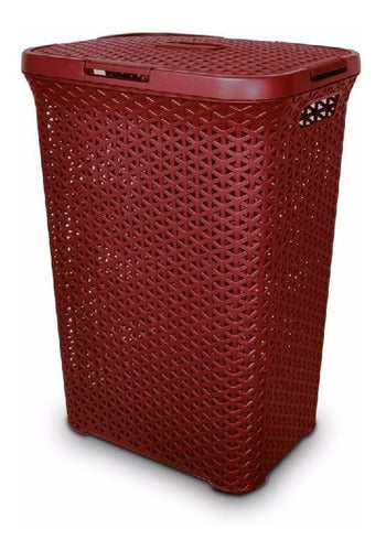 Colombraro Medium Rattan 30L Plastic Laundry Basket 3