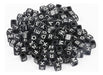 Black Cube Letters White Letter 6x6mm 160 Units x 25g 2