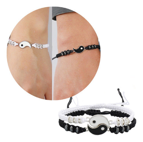 Monkey Jade Pulseras Para Parejas Distancia Yin Yang Para Compartir 0