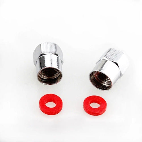 Myl Stainless Steel Tire Valve Caps X 2 - Imported 2