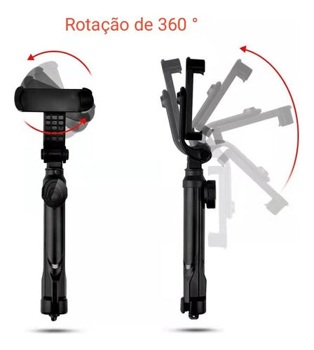 Mini Bastão Pau De Selfie 360 Com Controle De Bluetooth 1