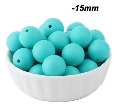 Best Wishes Turquoise Silicone Beads Ideal for Babies - BPA Free 1