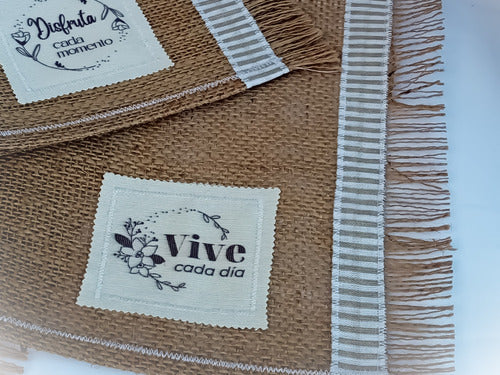 Con Mucho Mimo Rustic Burlap Placemats - Set of 4 0