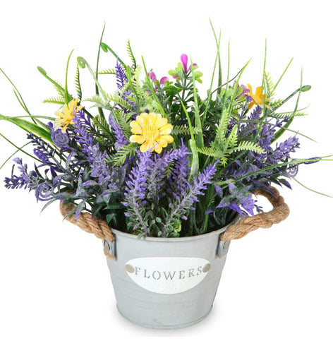 Mixrose Artificial Lavender Flower Plants in Pot, 10 0