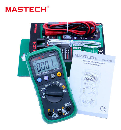 Mastech Multimeter Tester Digital MS8239C V DC/AC -A DC/AC -°C 1