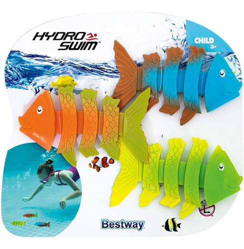 Set of 3 Fun Colorful Diving Fish for Pool +3 Years 2