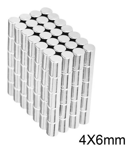 Proelement 50 Nickel-Plated Powerful Neodymium Magnets 4x6 Mm 1