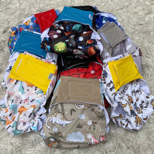 Pack 3 Ted Ecological Cloth Diapers + 6 Absorbents - Liner Wetbag 1