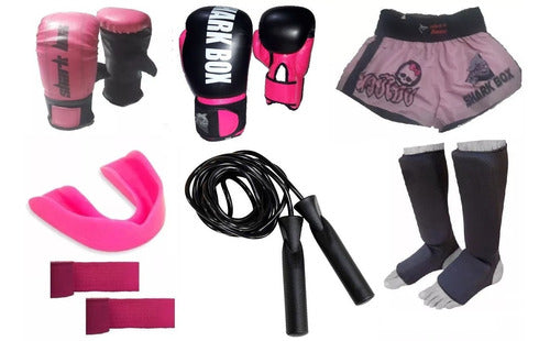 Special Offer: Boxing Kit with Focusing Gloves, Bag Mitts, and Wraps by Shark Box 7