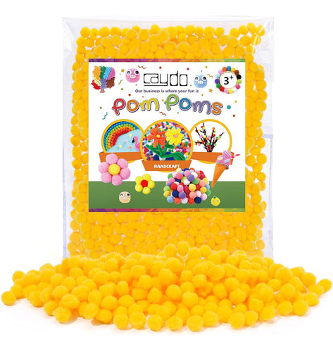 Pom Poms Amarillos De 1 Cm, 500 Unidades Para Manualidades 0