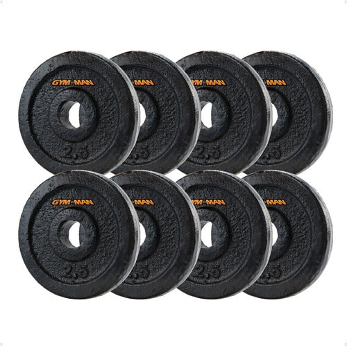 20 Kilos Solid Cast Iron Dumbbell Weight Plates Set 0
