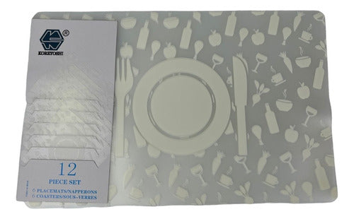 Koreyoshi Set of 6 Placemats + 6 Coasters 0