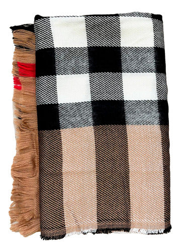 Customs BA Rustic Nordic Blanket Scarves Cozy Ponchos Warmth 50