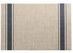 Restaurantware Khaki French Vinyl Placemat - With Navy Stripe 2