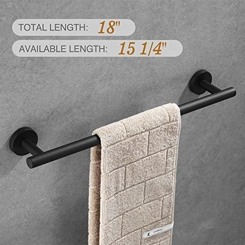 Ushower Matte Black Bathroom Accessories Set - 5 Piece 1