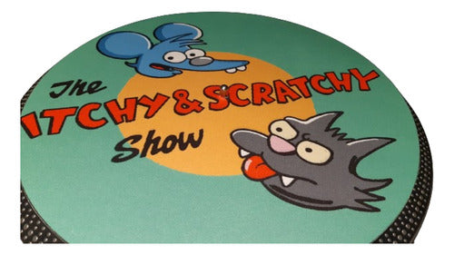 Itchy & Scratchy Simpsons Slipmat Paño Latex Djproaudio 0