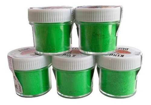 King Dust Colorante Polvo Liposoluble Comestible Verde Neón Repostería 0