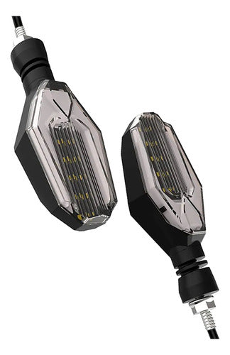 Kit 2 Faros Led Ambar Giro Secuencial Y Posicion 0