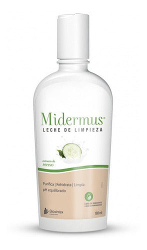 Midermus Leche De Limpieza Extracto De Pepino X 180 Ml 0