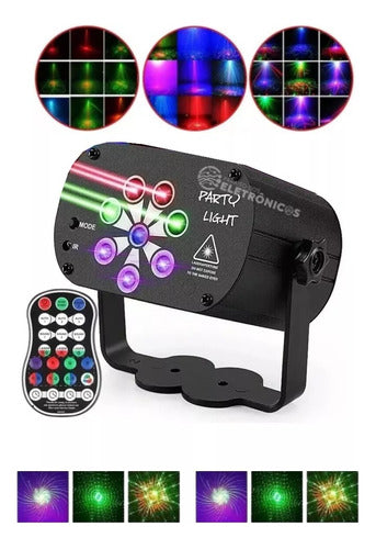 Mini Raio Laser Strobo Canhão Led Coloridos Rgb E Uv Balada 1