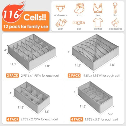 Criusia Drawer Organizer Divider Set of 12 2