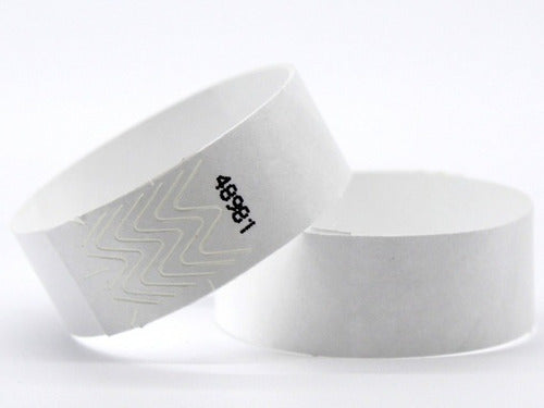 200 Plain White Polyester Safety Plastic Bracelets 1
