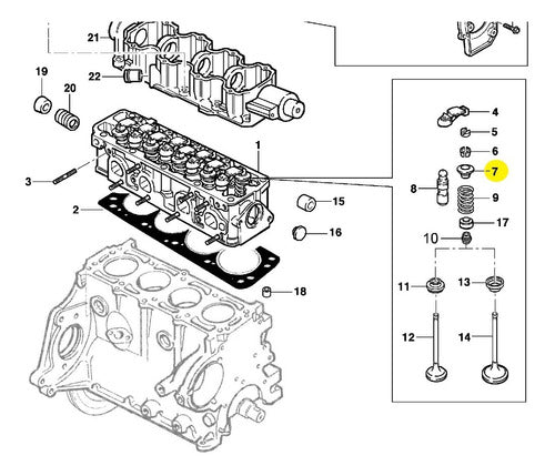 Kit X 8 Platillo Superior Resorte Vavlula Gm Chevrolet Corsa 1