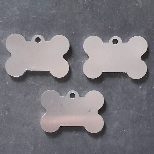 Aluminum Pet ID Tags Bone Shape 30pcs Unengraved 1