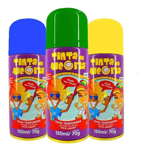 Tinta Spray Cabelo Copa Do Mundo Cores Brasil Envio Imediato 0