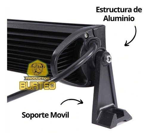 Burteo 80 Led 240 W Curved Bar with Magnifying Glass for All Vehicles 4