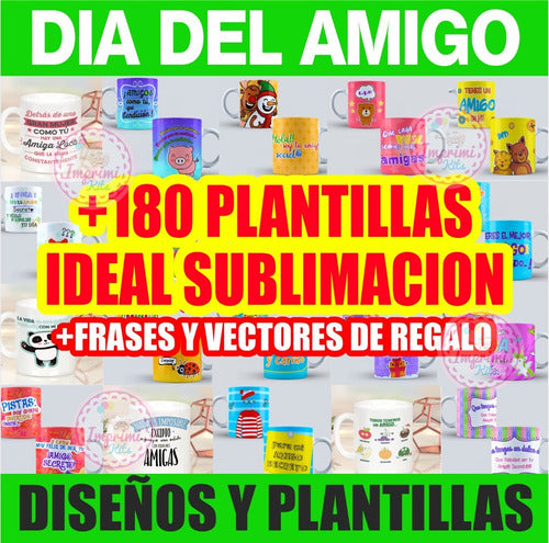 Imprimi Kits Mega Kit Plantillas Sublimación Tazas Día Del Amigo 1