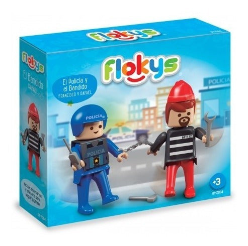 Rasti Flokys Police and Bandit Francisco and Rafael Figurines 0